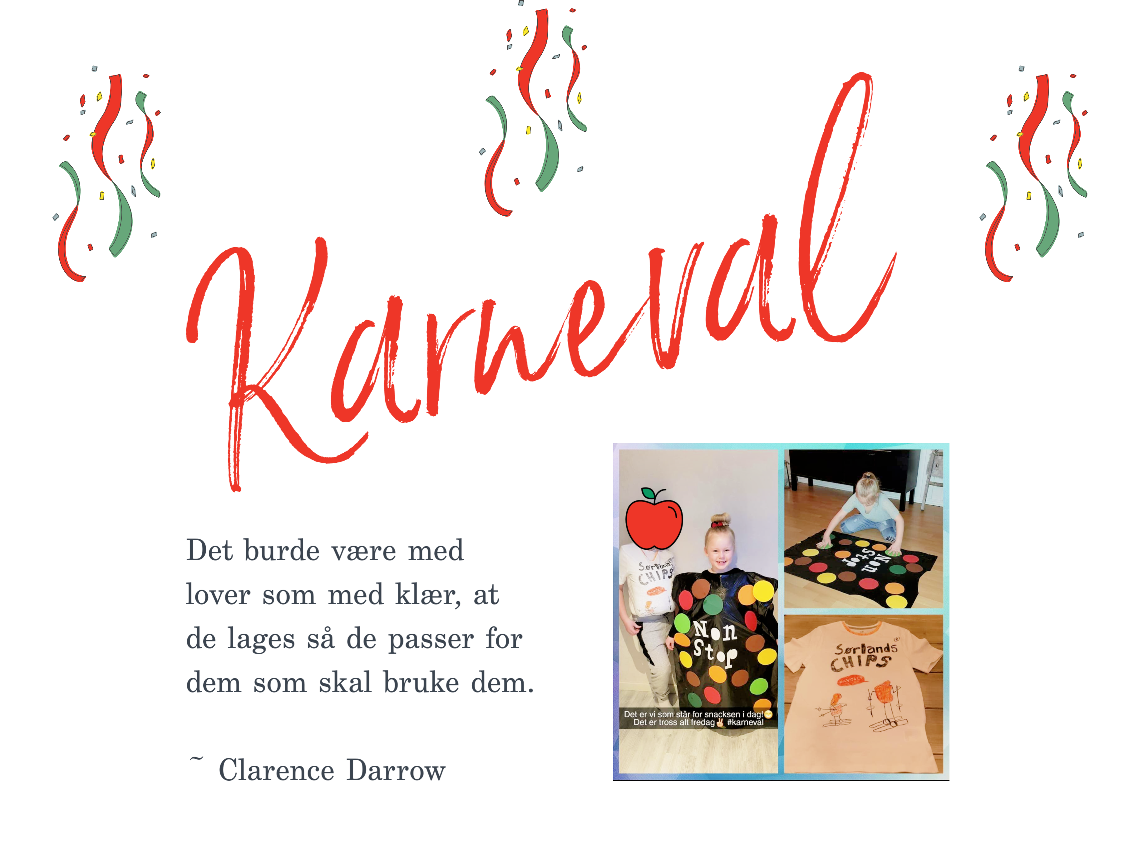Hjemmelaget karneval kostyme